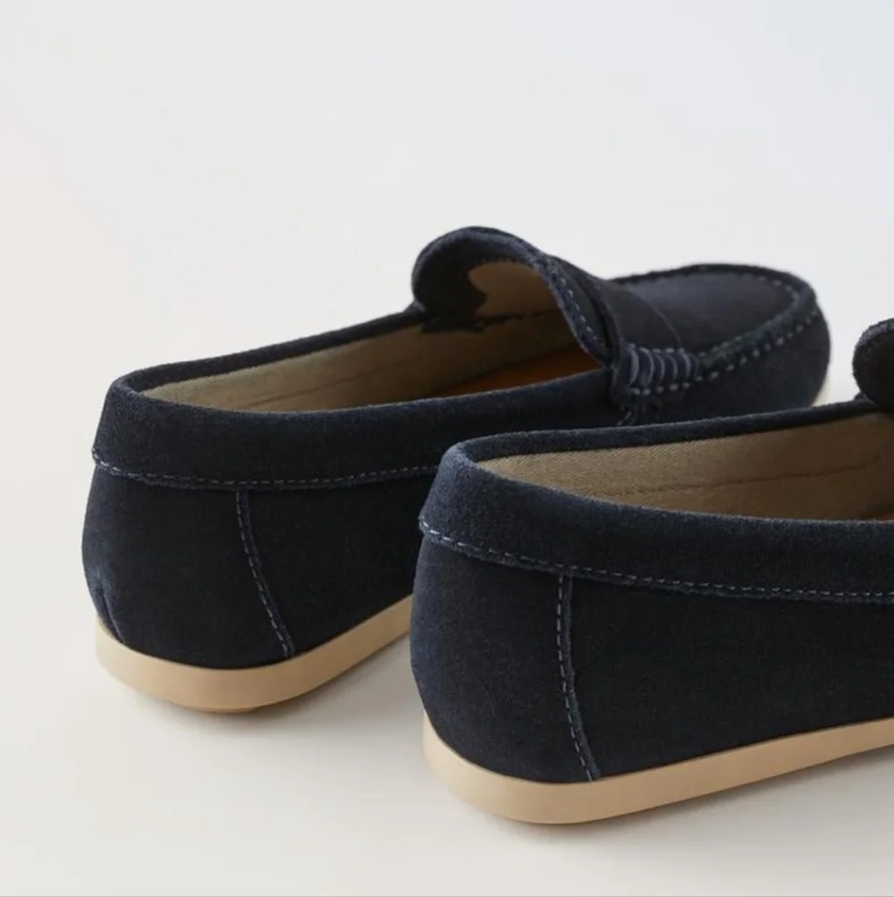 ZARA KIDS LEATHER LOAFERS SIZE 2 EUR 33